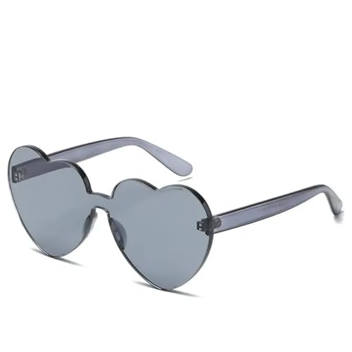 Partybrille 20 stücke Herz Sonnenbrillen for Frauen Männer Randlose Brillen Weibliche Sonnenbrillen FüR Junggesellinnenabschiede(Gray) von WLIHDB