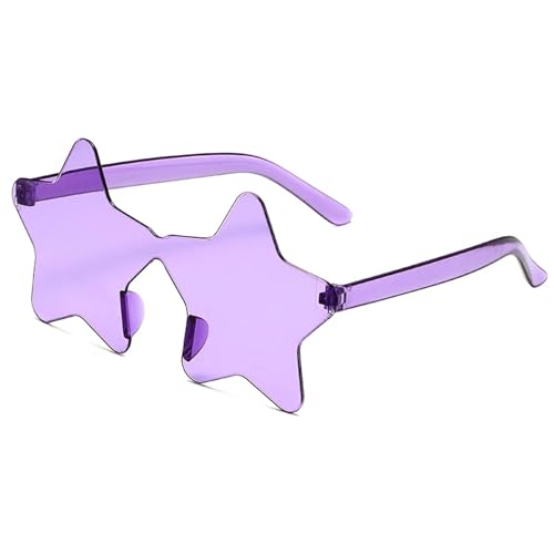 WLIHDB Partybrille 20 Stück Party-Star-Brillen for Mädchen, trendige, süße Outdoor-Sonnenbrillen for die Feiertagsparty, Bühnenshow FüR Junggesellinnenabschiede(Purple) von WLIHDB