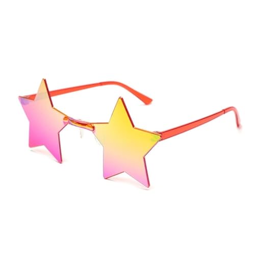 WLIHDB Partybrille 20 Stück dünne Scheiben-Stern-Sonnenbrillen in Ozeanfarbe, rahmenlose Persönlichkeit, blendende BalBonbonfarben FüR Junggesellinnenabschiede(Color 1) von WLIHDB