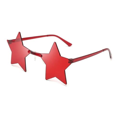 WLIHDB Partybrille 20 Stück dünne Scheiben-Stern-Sonnenbrillen in Ozeanfarbe, rahmenlose Persönlichkeit, blendende BalBonbonfarben FüR Junggesellinnenabschiede(Color 2) von WLIHDB