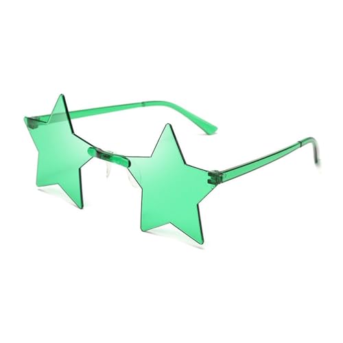 WLIHDB Partybrille 20 Stück dünne Scheiben-Stern-Sonnenbrillen in Ozeanfarbe, rahmenlose Persönlichkeit, blendende BalBonbonfarben FüR Junggesellinnenabschiede(Color 3) von WLIHDB