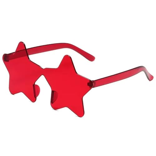 WLIHDB Partybrille 20 Stück rahmenlose, personalisierte, bunte Kugel-Sonnenbrillen, bonbonfarbene einteilige Brillen FüR Junggesellinnenabschiede(Red) von WLIHDB