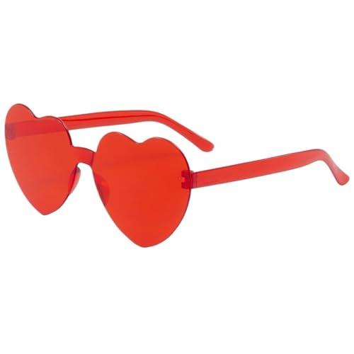 WLIHDB Partybrille 20 stücke Dicke Stück Pfirsich Herz Sonnenbrille Rahmenlose Herzförmige Party Gläser FüR Junggesellinnenabschiede(Color 2) von WLIHDB
