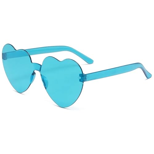 WLIHDB Partybrille 20 stücke Dicke Stück Pfirsich Herz Sonnenbrille Rahmenlose Herzförmige Party Gläser FüR Junggesellinnenabschiede(Color 4) von WLIHDB