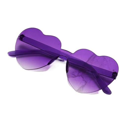 WLIHDB Partybrille 20 stücke Dicke Stück Pfirsich Herz Sonnenbrille Rahmenlose Herzförmige Party Gläser FüR Junggesellinnenabschiede(Color 7) von WLIHDB