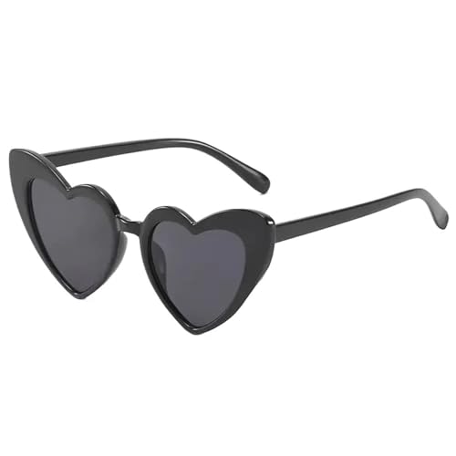 WLIHDB Partybrille 20 stücke Herz Sonnenbrille Cartoon Brillen Vintage Herz-Förmigen Sonnenbrillen Outdoor Brille FüR Junggesellinnenabschiede(Black) von WLIHDB