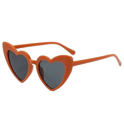 WLIHDB Partybrille 20 stücke Herz Sonnenbrille Cartoon Brillen Vintage Herz-Förmigen Sonnenbrillen Outdoor Brille FüR Junggesellinnenabschiede(Orange) von WLIHDB
