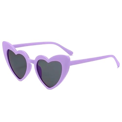 WLIHDB Partybrille 20 stücke Herz Sonnenbrille Cartoon Brillen Vintage Herz-Förmigen Sonnenbrillen Outdoor Brille FüR Junggesellinnenabschiede(Purple) von WLIHDB