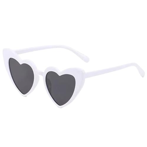 WLIHDB Partybrille 20 stücke Herz Sonnenbrille Cartoon Brillen Vintage Herz-Förmigen Sonnenbrillen Outdoor Brille FüR Junggesellinnenabschiede(White) von WLIHDB