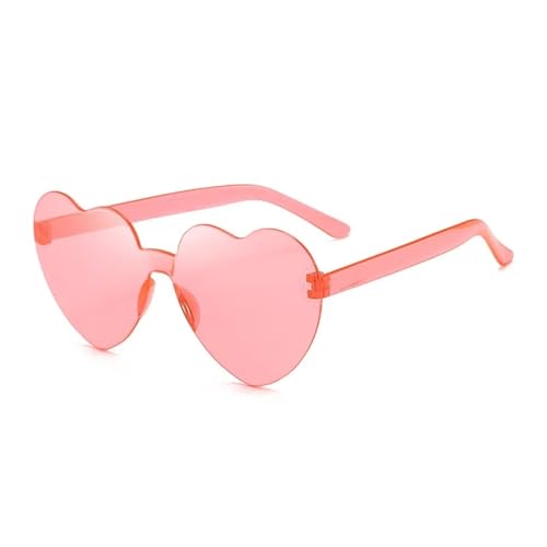 WLIHDB Partybrille 20 stücke Herzform Frauen Sonnenbrille Dunkle Brille for Frauen Farbe Transparent Frameless Sonnenbrille Trend Brillen for Party Supplies FüR Junggesellinnenabschiede(Color 1) von WLIHDB