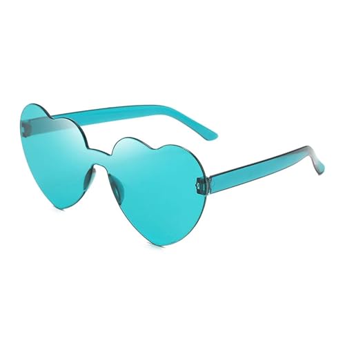 WLIHDB Partybrille 20 stücke Herzform Frauen Sonnenbrille Dunkle Brille for Frauen Farbe Transparent Frameless Sonnenbrille Trend Brillen for Party Supplies FüR Junggesellinnenabschiede(Color 2) von WLIHDB
