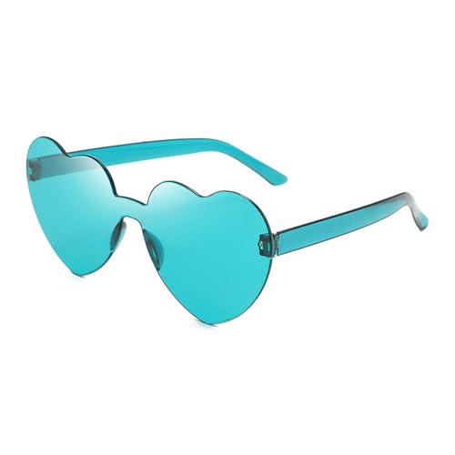 WLIHDB Partybrille 20 stücke Liebe Herz Form Sonnenbrille Frauen Randlose Rahmen Farbton Klare Linse Bunte Sonnenbrille FüR Junggesellinnenabschiede(Color 8) von WLIHDB