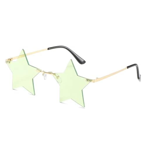 WLIHDB Partybrille 20 stücke Sternform Sonnenbrille Lustige Pentagramm Brillen Brillen Weihnachtsdekoration Party Brille Randlose Sonnenbrille FüR Junggesellinnenabschiede(Green) von WLIHDB
