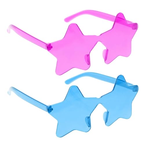 WLIHDB Partybrille 8er-Set sternförmige Sonnenbrillen aus PC-Material, lustige Requisiten for Strandpartys, Halloween, Geburtstage, dekorative Brillen FüR Junggesellinnenabschiede von WLIHDB