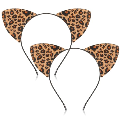 WLLHYF 2 Stück Stirnband mit Leopardenohren Gepardenohren Halloween-Stirnband Leoparden-Haarreif Katzen-Kopfbedeckung Cosplay-Kostüm Haar-Accessoires für Festivals Partys Erwachsene Kinder (Farbe 1) WLLHYF 2 Stück Stirnband mit Leopardenohren Gepardenohren Halloween-Stirnband Leoparden-Haarreif Katzen-Kopfbedeckung Cosplay-Kostüm Haar-Accessoires für Festivals Partys Erwachsene Kinder (Farbe 1) von WLLHYF