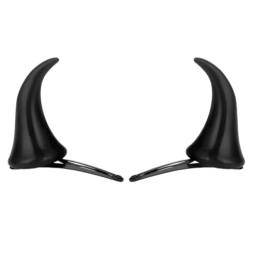 WLLHYF Halloween Teufelshörner Haarspange Mode Haarspangen Niedlich Kopfschmuck Kleine Vampir Kopfbedeckung Cosplay Kostüm Zubehör Party Dress Up für Weihnachten Halloween (Schwarz) von WLLHYF