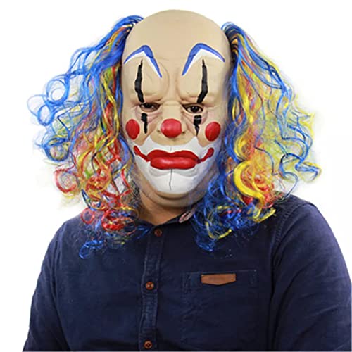 WLLLTY Halloween-Maske Gruselige Dämonen-Latex-Maske Halloween Clown Zirkus Clown Gruselkostüm Party Maske Requisiten Cosplay von WLLLTY