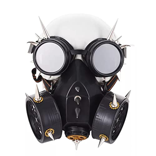 WLLLTY Halloween Maske Steampunk Maske Metall Atemschutzbrille Getriebe Brille Steampunk Cosplay Maske Zubehör von WLLLTY