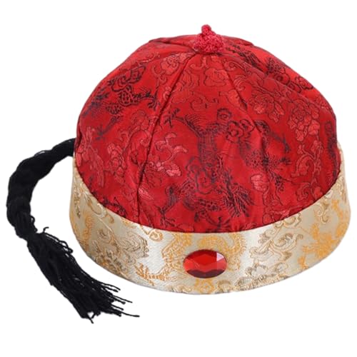 WLNEXT Chinesischer Kaiserhut, Zhenhuan, Zhuan-Kostüm, Kopfbedeckung für Kinder, chinesischer Hut für Cosplay, Herbst, rot, gelber Rand, Nummer 7 WLNEXT Chinesischer Kaiserhut, Zhenhuan, Zhuan-Kostüm, Kopfbedeckung für Kinder, chinesischer Hut für Cosplay, Herbst, rot, gelber Rand, Nummer 7 von WLNEXT