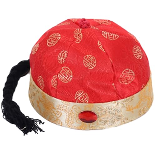 WLNEXT Chinesischer Kaiserhut, Zhenhuan, Zhuan-Kostüm, Kopfbedeckung für Kinder, chinesischer Hut für Cosplay, roter gelber Rand, Nummer 7 WLNEXT Chinesischer Kaiserhut, Zhenhuan, Zhuan-Kostüm, Kopfbedeckung für Kinder, chinesischer Hut für Cosplay, roter gelber Rand, Nummer 7 von WLNEXT