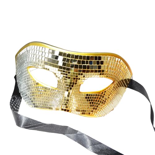 WLNEXT Disco-Maske, silberne Diskotheken mit glitzernden Designs, Designs für verschiedene Anlässe von WLNEXT
