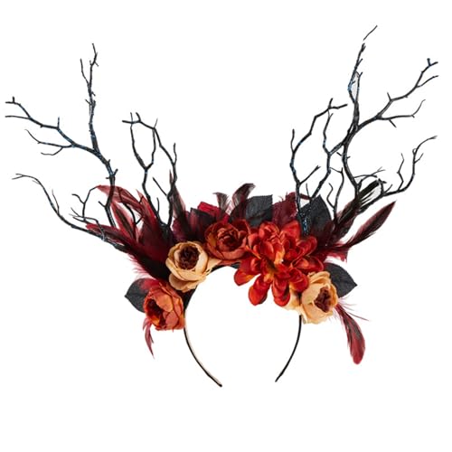 WLNEXT Einzigartiges Zweig-Stirnband mit Blume, Cosplay-Party, Cosplay, Halloween, Blumen-Rollenspiel-Kostüm, Live-Show-Kopfbedeckung WLNEXT Einzigartiges Zweig-Stirnband mit Blume, Cosplay-Party, Cosplay, Halloween, Blumen-Rollenspiel-Kostüm, Live-Show-Kopfbedeckung von WLNEXT