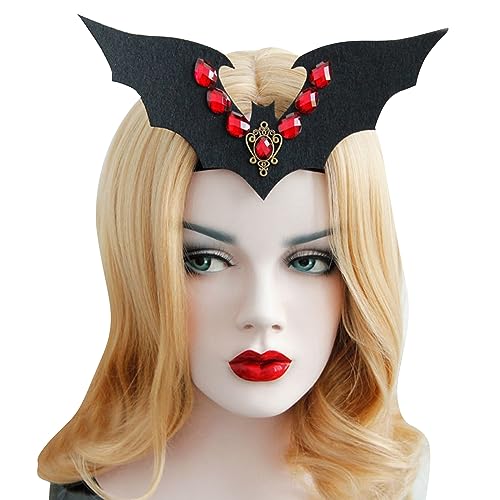 WLNEXT Halloween Strass Fledermaus Stirnband Dekorative Haarband Ornament Supplies für Kinder Erwachsene Kostüm Cosplay Requisiten Schwarz WLNEXT Halloween Strass Fledermaus Stirnband Dekorative Haarband Ornament Supplies für Kinder Erwachsene Kostüm Cosplay Requisiten Schwarz von WLNEXT
