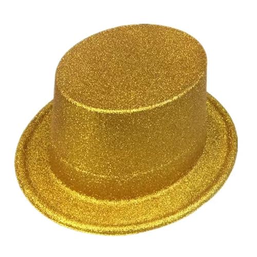 WLNEXT Magierhut Party Zylinder Hut Cosplay Kostüm Weihnachten Party Kopf für Erwachsene Kinder Gold WLNEXT Magierhut Party Zylinder Hut Cosplay Kostüm Weihnachten Party Kopf für Erwachsene Kinder Gold von WLNEXT