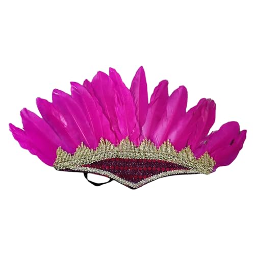 WLNEXT MardiGras Stirnband Party Feier IndianChiefs Haarband Maskeraden Kopfbedeckung Karneval Party Haarschmuck Rose Rot WLNEXT MardiGras Stirnband Party Feier IndianChiefs Haarband Maskeraden Kopfbedeckung Karneval Party Haarschmuck Rose Rot von WLNEXT