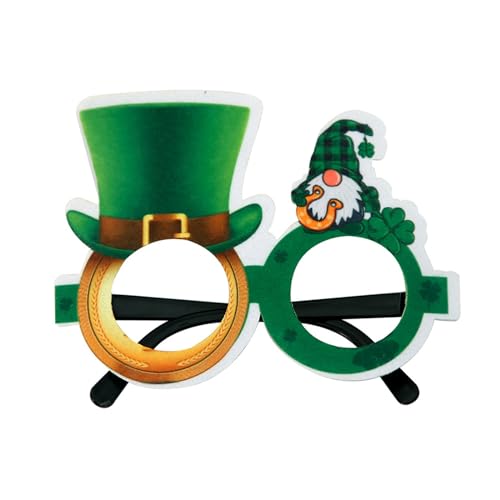 WLNEXT Patricks Day Irisches Kleeblatt Grün Vierblättriges Kleeblatt Kobold Kostüm Brille Foto Requisiten Brille Hut Grün WLNEXT Patricks Day Irisches Kleeblatt Grün Vierblättriges Kleeblatt Kobold Kostüm Brille Foto Requisiten Brille Hut Grün von WLNEXT