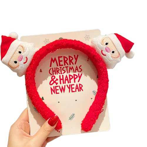 WLNEXT Plüsch-Haarband mit weihnachtlichem Thema, Festival, Fotografie, Haarschmuck für Frauen und Mädchen, Pferdeschwanz, Slip-Stirnbänder, runde Augen, Weihnachtsmann WLNEXT Plüsch-Haarband mit weihnachtlichem Thema, Festival, Fotografie, Haarschmuck für Frauen und Mädchen, Pferdeschwanz, Slip-Stirnbänder, runde Augen, Weihnachtsmann von WLNEXT