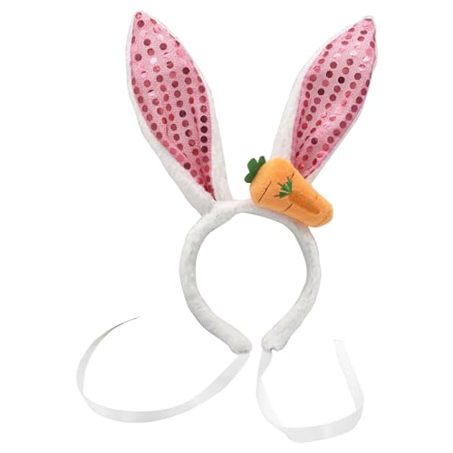 WLNEXT Plüsch-Hasenohr-Stirnband für Erwachsene und Kinder, lustiges Ohr-Haarreif, Rollenspiel, Kostüm, Bühnen-Haarband, Urlaub, Kopfbedeckung, rosa Pailletten WLNEXT Plüsch-Hasenohr-Stirnband für Erwachsene und Kinder, lustiges Ohr-Haarreif, Rollenspiel, Kostüm, Bühnen-Haarband, Urlaub, Kopfbedeckung, rosa Pailletten von WLNEXT