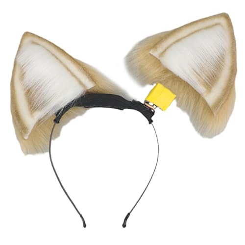 WLNEXT Plüschtier Ohren Haarreifen Fernbedienung Elektrischer Schwanz Wiederaufladbares Stirnband Cosplay Kostüm Kopfschmuck Cosplay Kostüm Ohren Licht Kamel Whi WLNEXT Plüschtier Ohren Haarreifen Fernbedienung Elektrischer Schwanz Wiederaufladbares Stirnband Cosplay Kostüm Kopfschmuck Cosplay Kostüm Ohren Licht Kamel Whi von WLNEXT