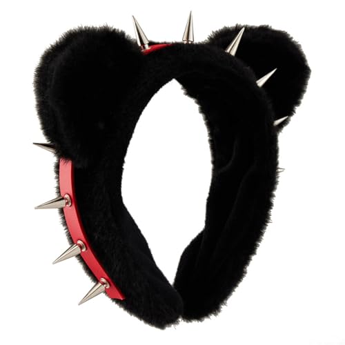 WLNEXT Realistische Katzenohr-Stirnbänder, Karnevalsparty, Plüsch-Kopfschmuck, Film-Enthusiasten, Party, Rollenspiel, Anime-Make-Up-Haarband von WLNEXT