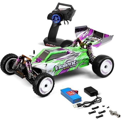 WLtoys High-Speed RC Car 104002 RC Car High Speed 60km/h 1/10 2.4GHz 4WD Racing Car RTR Toy for Kids Boys with Brushless Motor Metal Chassis (104002 1 * 3000) von WLtoys