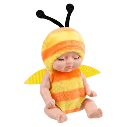 WMFASBAG 1/6 Stück 11 cm Mini-Reborn-Babypuppe, süße schlafende -Serie, Puppe mit Tierkleidung, Miniatur-Reborn-Puppe, bewegliche Gelenke, Schlaf-Serie, wiedergeborene Babypuppe, Kinder, WMFASBAG 1/6 Stück 11 cm Mini-Reborn-Babypuppe, süße schlafende -Serie, Puppe mit Tierkleidung, Miniatur-Reborn-Puppe, bewegliche Gelenke, Schlaf-Serie, wiedergeborene Babypuppe, Kinder, von WMFASBAG