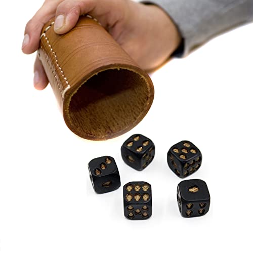 WMFASBAG 5 Stück 3D -Skelett Gesicht Gaming Würfel Harz schwarzer Skelett Würfel Gothic Style Scary Novelty Dice Tischdekoration for Partystangen von WMFASBAG
