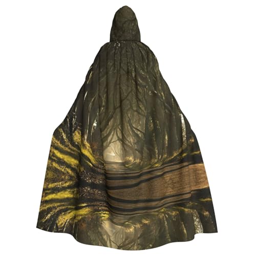 WMSYJHLA Dark Hedges Northern Ireland Halloween Unisex Hooded Cloak Robe Christmas Fancy Dress Costumes For Adults Vampire Witch von WMSYJHLA