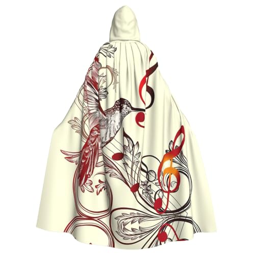WMSYJHLA Fliegender Vogel Musiknoten Halloween Unisex Kapuzenumhang Umhang Robe Weihnachten Verkleidung Kostüme für Erwachsene Vampir Hexe WMSYJHLA Fliegender Vogel Musiknoten Halloween Unisex Kapuzenumhang Umhang Robe Weihnachten Verkleidung Kostüme für Erwachsene Vampir Hexe von WMSYJHLA