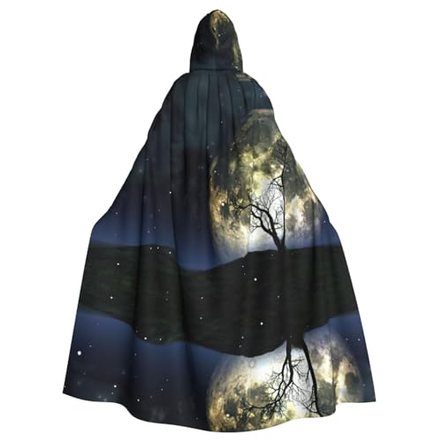 WMSYJHLA Galaxy Moon Halloween Unisex Kapuzenumhang Umhang Robe Weihnachten Verkleidung Kostüme für Erwachsene Vampir Hexe WMSYJHLA Galaxy Moon Halloween Unisex Kapuzenumhang Umhang Robe Weihnachten Verkleidung Kostüme für Erwachsene Vampir Hexe von WMSYJHLA