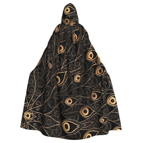 WMSYJHLA Goldener Pfauenfeder-Umhang für Halloween, Unisex, Kapuzenumhang, Umhang, Robe, Weihnachts-Kostüme für Erwachsene, Vampir-Hexe WMSYJHLA Goldener Pfauenfeder-Umhang für Halloween, Unisex, Kapuzenumhang, Umhang, Robe, Weihnachts-Kostüme für Erwachsene, Vampir-Hexe von WMSYJHLA