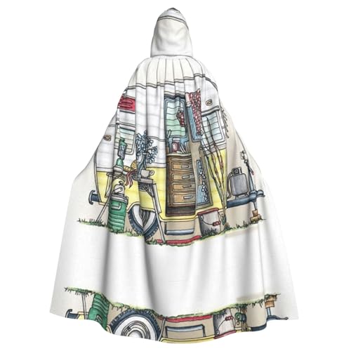 WMSYJHLA Happy Campers Halloween Unisex Kapuzenumhang Umhang Robe Weihnachten Verkleidung Kostüme für Erwachsene Vampir Hexe WMSYJHLA Happy Campers Halloween Unisex Kapuzenumhang Umhang Robe Weihnachten Verkleidung Kostüme für Erwachsene Vampir Hexe von WMSYJHLA