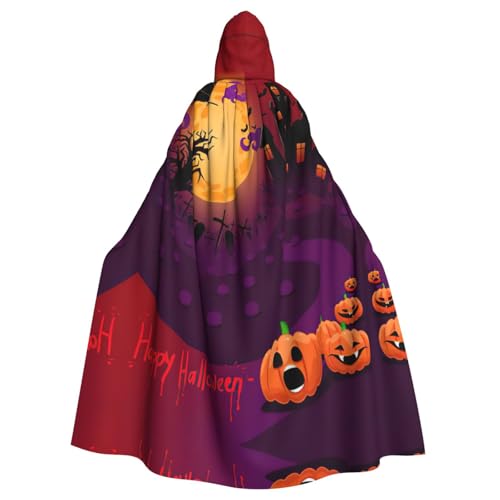 WMSYJHLA Happy Halloween 1 Halloween Unisex Kapuzenumhang Umhang Robe Weihnachten Verkleidung Kostüme für Erwachsene Vampir Hexe von WMSYJHLA