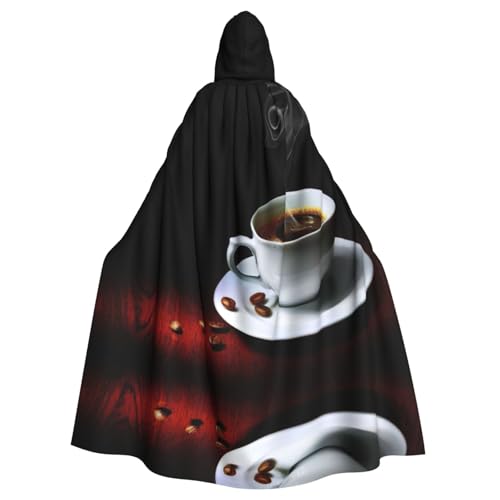 WMSYJHLA Kapuzenumhang mit Aufschrift "Hot Coffee With Coffee Bean Halloween", Unisex, Weihnachts-Kostüm, für Erwachsene, Vampir-Hexe WMSYJHLA Kapuzenumhang mit Aufschrift "Hot Coffee With Coffee Bean Halloween", Unisex, Weihnachts-Kostüm, für Erwachsene, Vampir-Hexe von WMSYJHLA