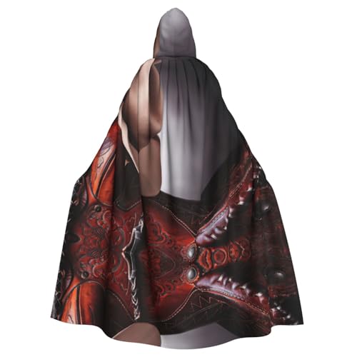 WMSYJHLA Pferdesattel mit Cowboyhut, wildes Halloween, Unisex, Kapuzenumhang, Umhang, Robe, Weihnachts-Kostüme für Erwachsene, Vampir-Hexe WMSYJHLA Pferdesattel mit Cowboyhut, wildes Halloween, Unisex, Kapuzenumhang, Umhang, Robe, Weihnachts-Kostüme für Erwachsene, Vampir-Hexe von WMSYJHLA