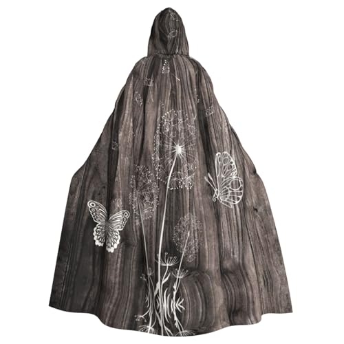WMSYJHLA Umhang mit Kapuze, Motiv: Blume, Schmetterling, Holzpaneel, Halloween, Unisex, Weihnachten, Kostüm, für Erwachsene, Vampir-Hexe WMSYJHLA Umhang mit Kapuze, Motiv: Blume, Schmetterling, Holzpaneel, Halloween, Unisex, Weihnachten, Kostüm, für Erwachsene, Vampir-Hexe von WMSYJHLA