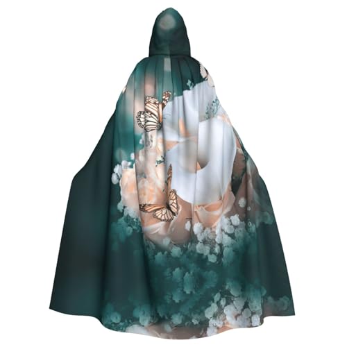 WMSYJHLA Umhang mit Kapuze und Blume und Schmetterling, Unisex, für Erwachsene, Vampir-Hexe WMSYJHLA Umhang mit Kapuze und Blume und Schmetterling, Unisex, für Erwachsene, Vampir-Hexe von WMSYJHLA
