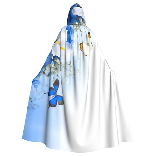 WMSYJHLA Umhang mit Kapuze und Blumen und Schmetterling, Unisex, für Erwachsene, Vampir-Hexe WMSYJHLA Umhang mit Kapuze und Blumen und Schmetterling, Unisex, für Erwachsene, Vampir-Hexe von WMSYJHLA