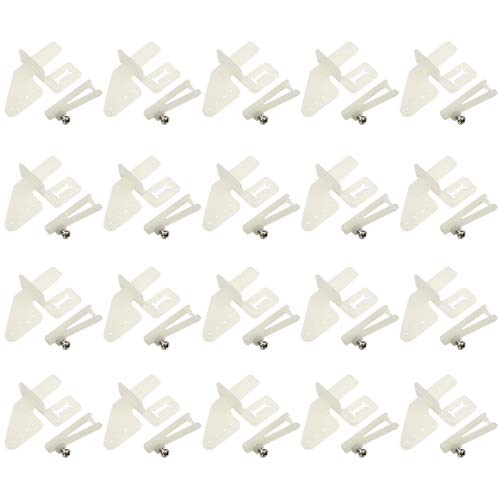 WMYCONGCONG 20 PCS Nylon-Steuerhörner 21 x 11 mm (4 Löcher) für RC-Flugzeugteile Fernsteuerungsschaum Elektrisches Flugzeug von WMYCONGCONG