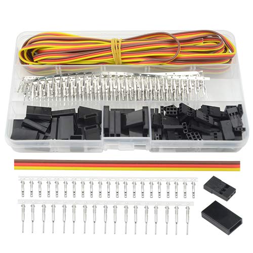 WMYCONGCONG 30 Kits Servostecker Servokabel Drahtstecker Stecker Buchse Kit mit 16Ft 22Awg Servodraht für JR Futaba Style Servostecker von WMYCONGCONG